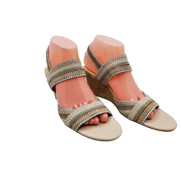 Womens Coach And Four 3" Slingback Wedge Heel Sandals. Size 8.5M - Picture 3 of 8